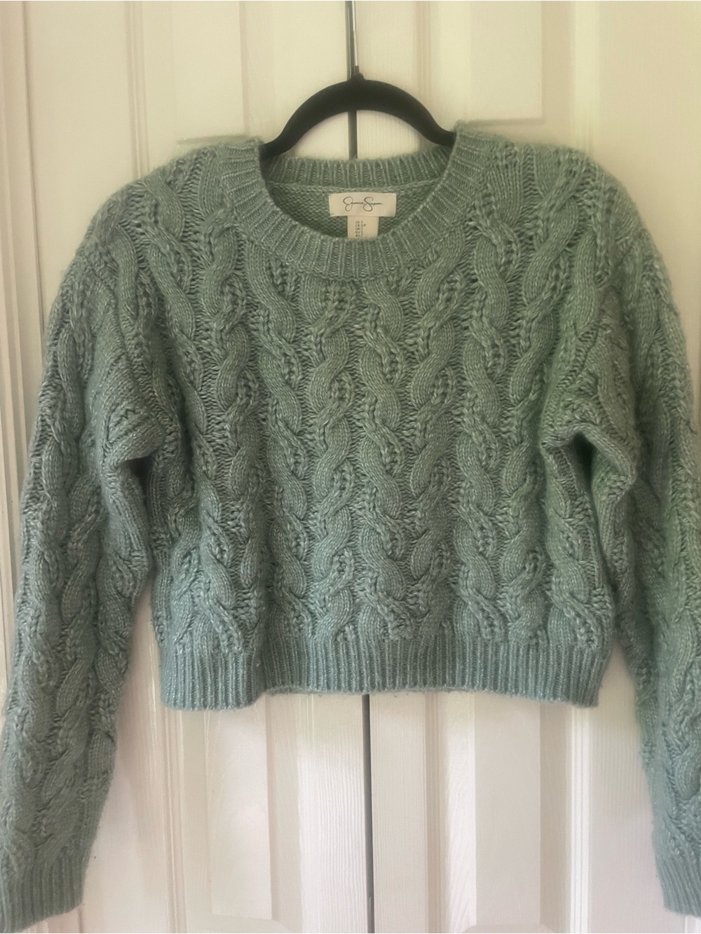 Jessica Simpson- Seafoam Cable Knit Women's Sweater